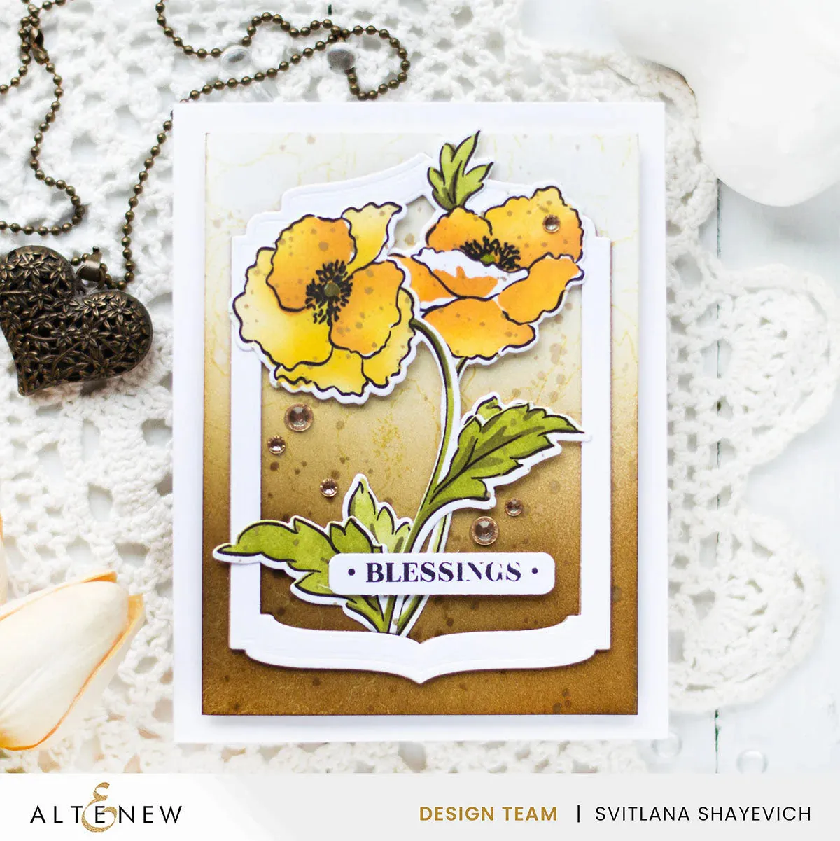 Altenew Bouquet of Poppies Simple Colouring & Layering Stencil Set
