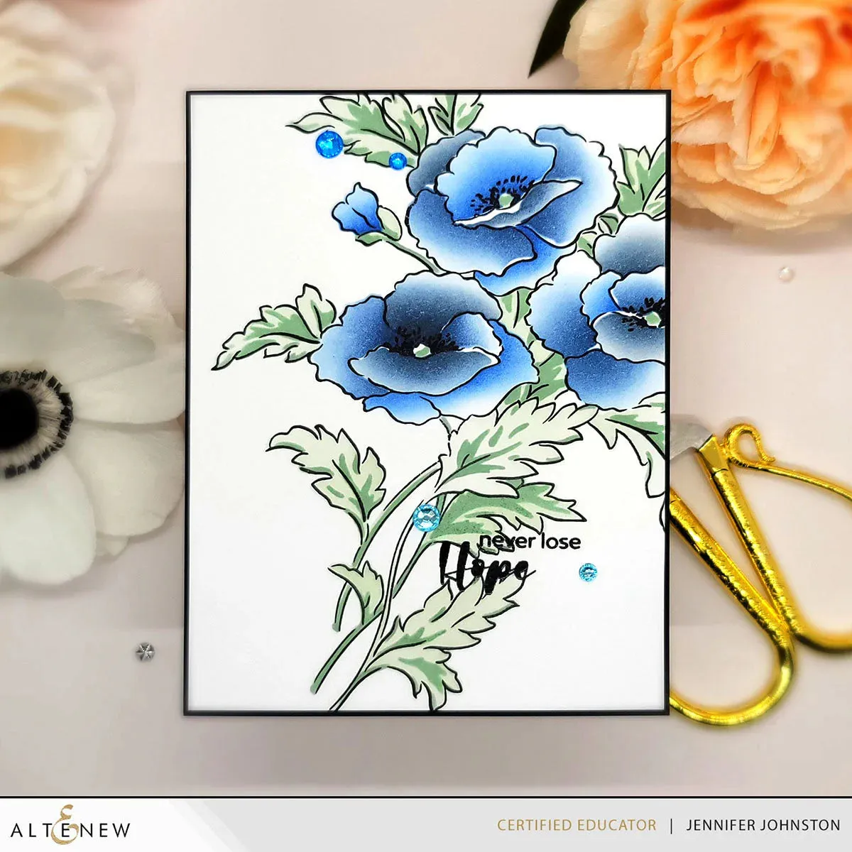 Altenew Bouquet of Poppies Simple Colouring & Layering Stencil Set