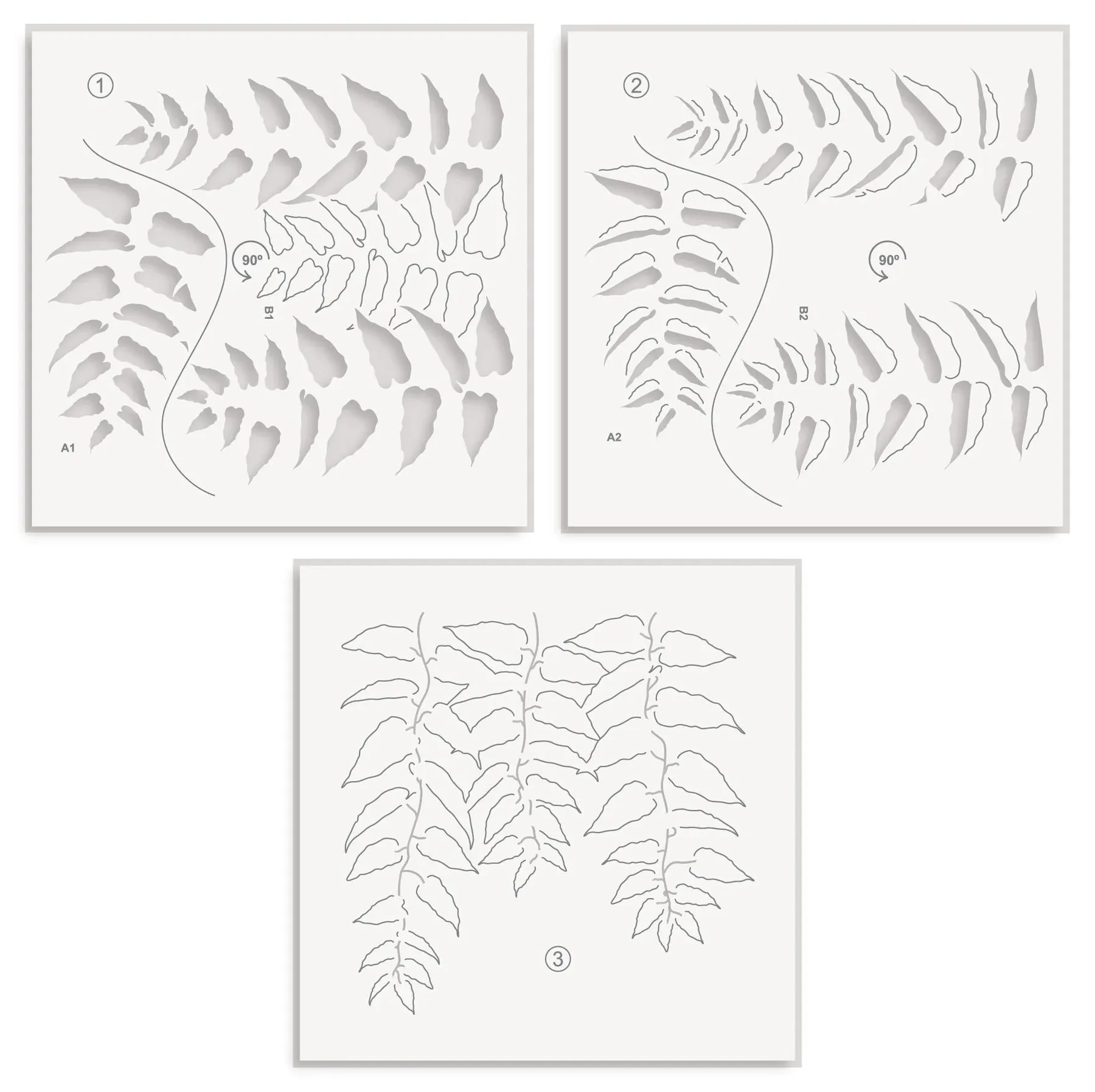 Altenew Cascading Vines Simple Colouring & Layering Stencil Set