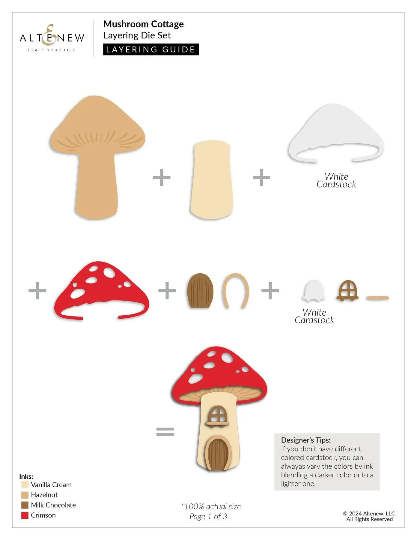 Altenew Mushroom Cottage Layering Die Set