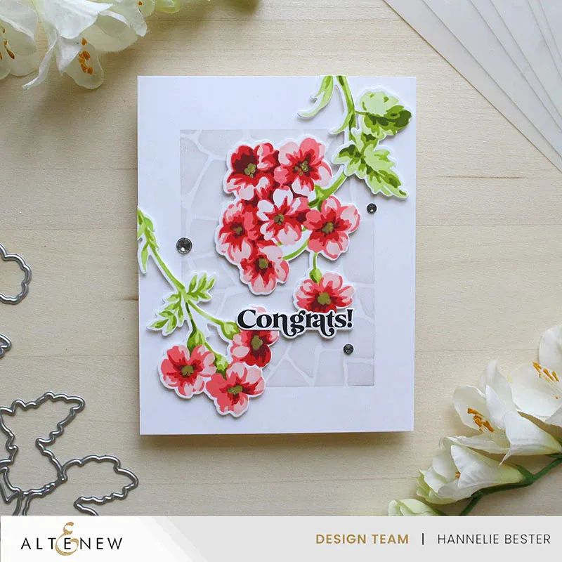Altenew Stencil Art: Painted Geraniums Layering Stencil Set (6 in 1)