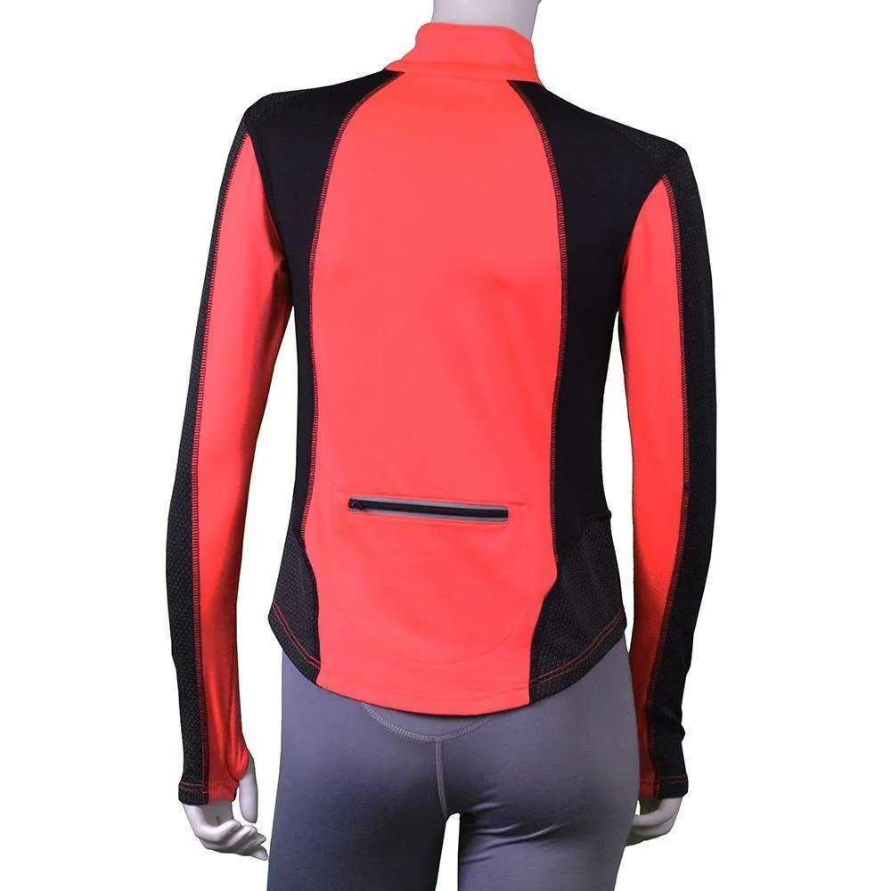 Ambition Reflective Women's Pullover in Coral Glo/Black
