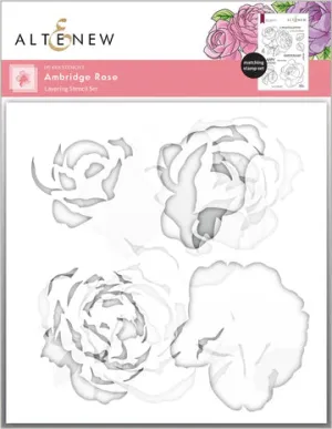 Ambridge Rose Simple Coloring Stencil Set (4 in 1)