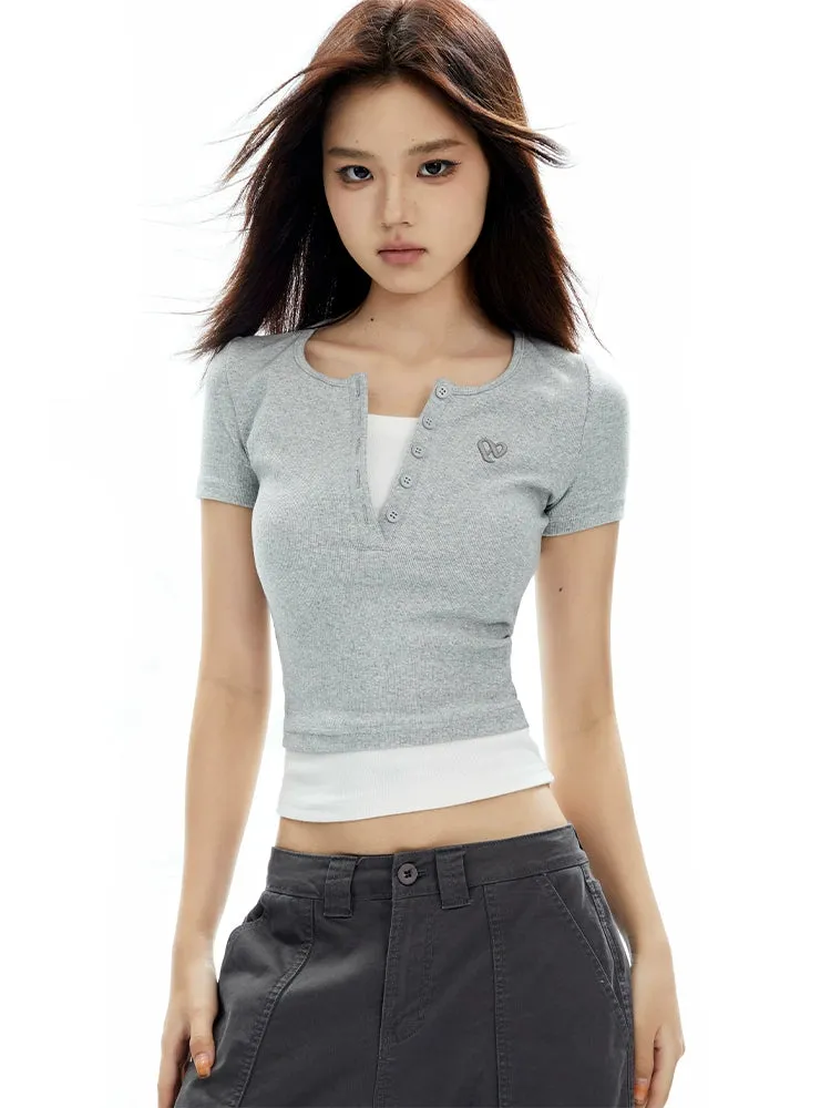 American Layering Pieces V-Neck Top