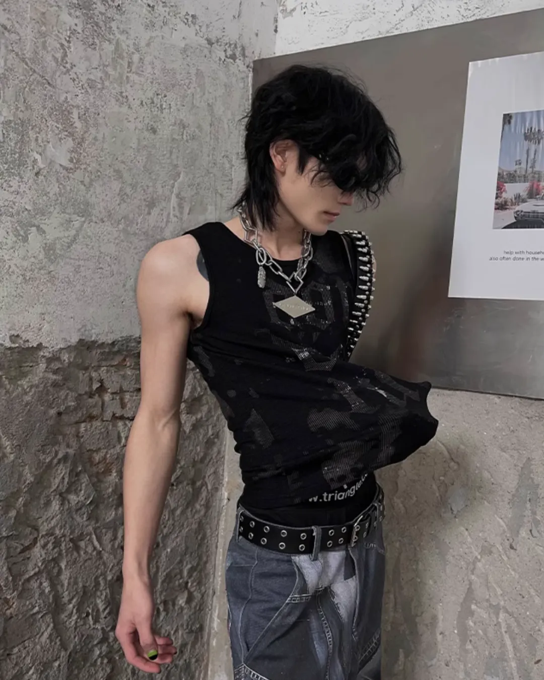 American Punk Slim Sleeveless T-Shirt SLW0012