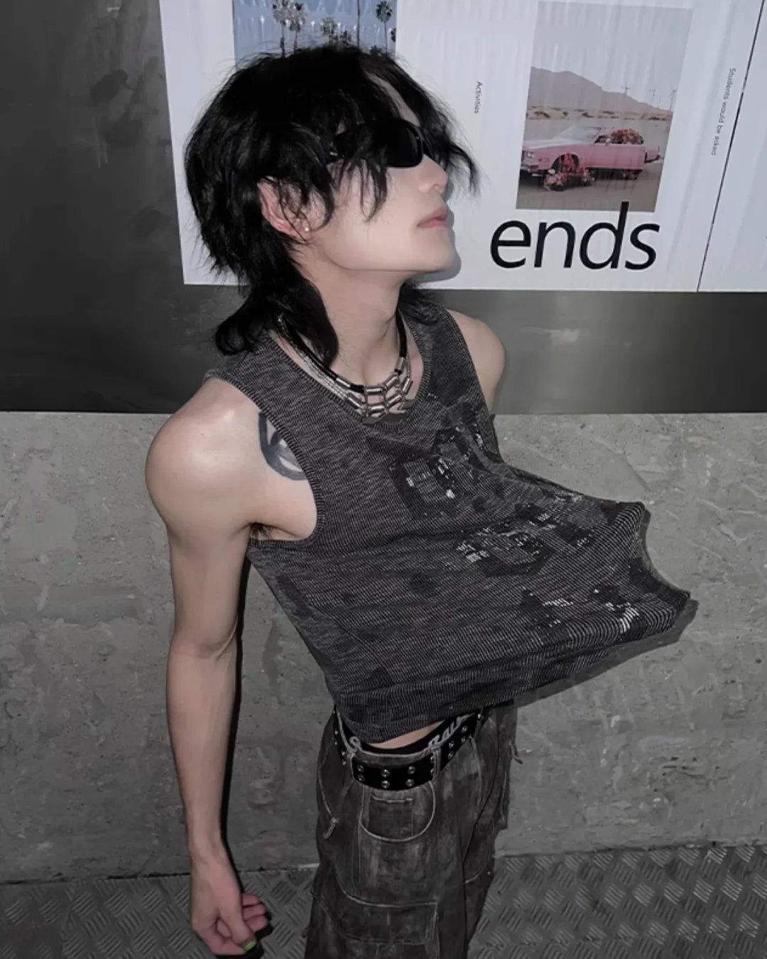 American Punk Slim Sleeveless T-Shirt SLW0012