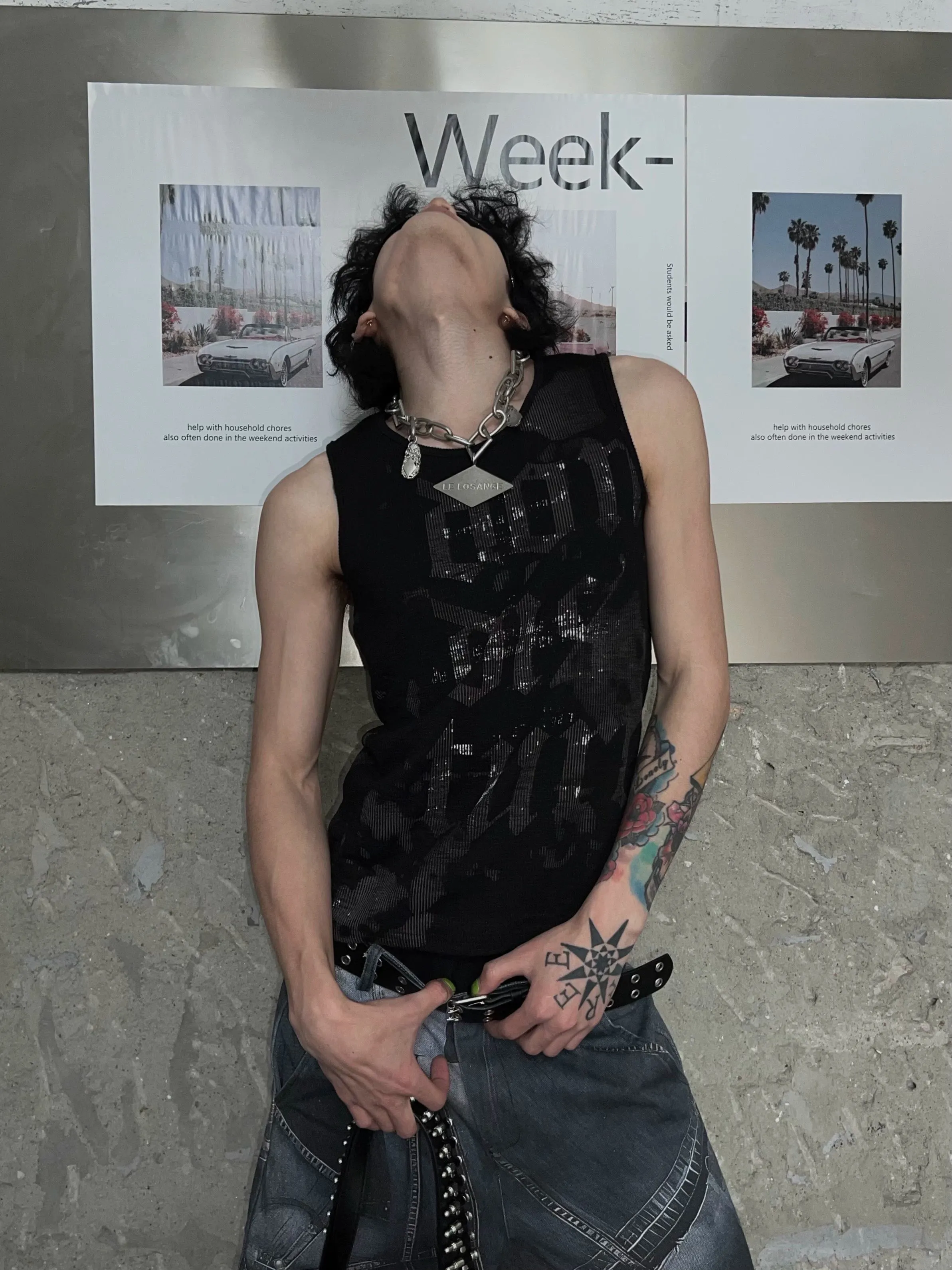 American Punk Slim Sleeveless T-Shirt SLW0012