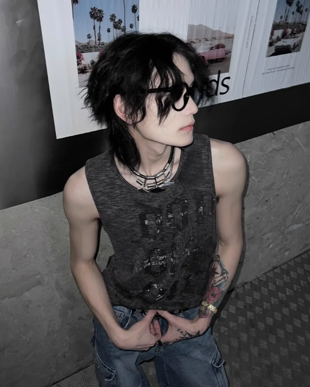 American Punk Slim Sleeveless T-Shirt SLW0012