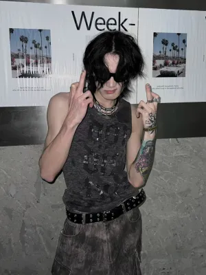 American Punk Slim Sleeveless T-Shirt SLW0012