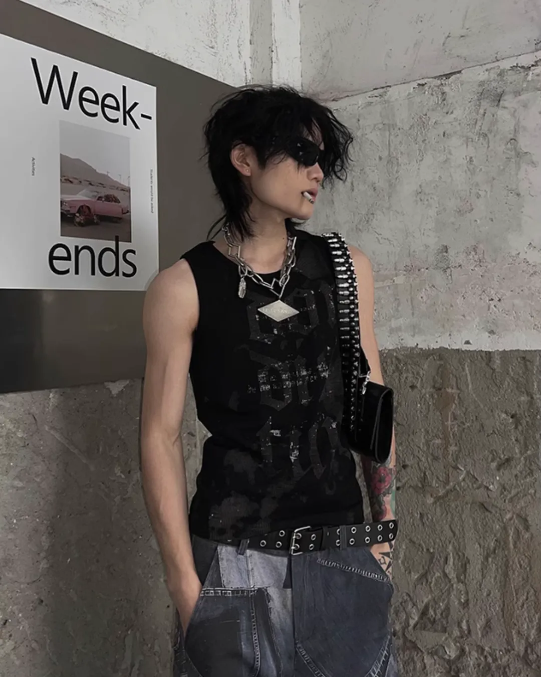 American Punk Slim Sleeveless T-Shirt SLW0012