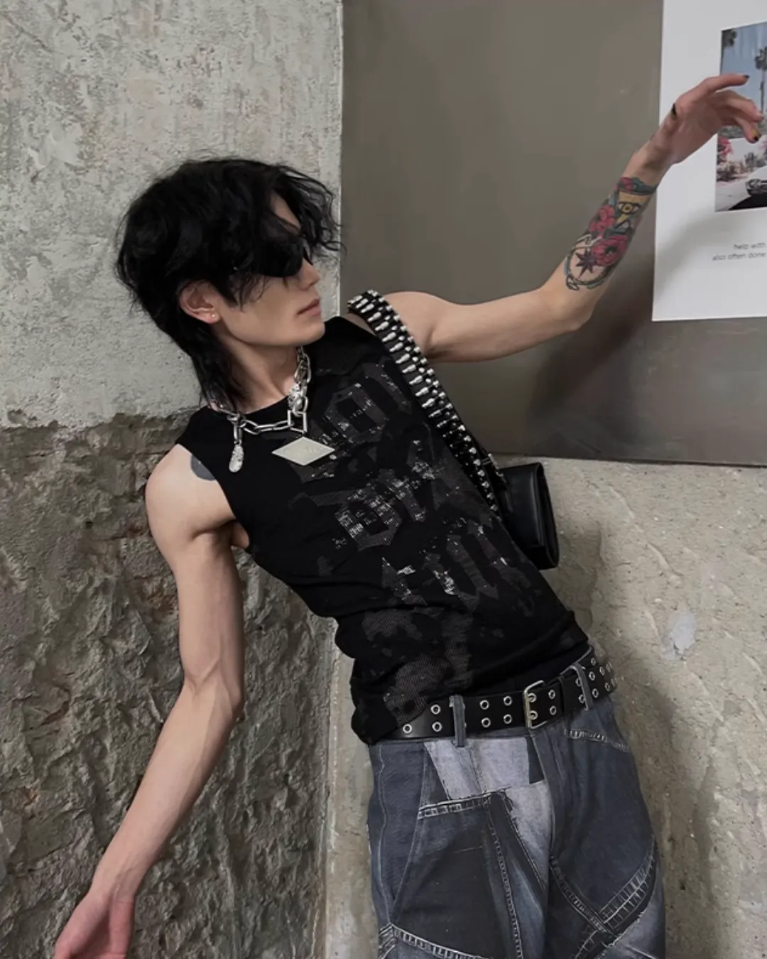 American Punk Slim Sleeveless T-Shirt SLW0012