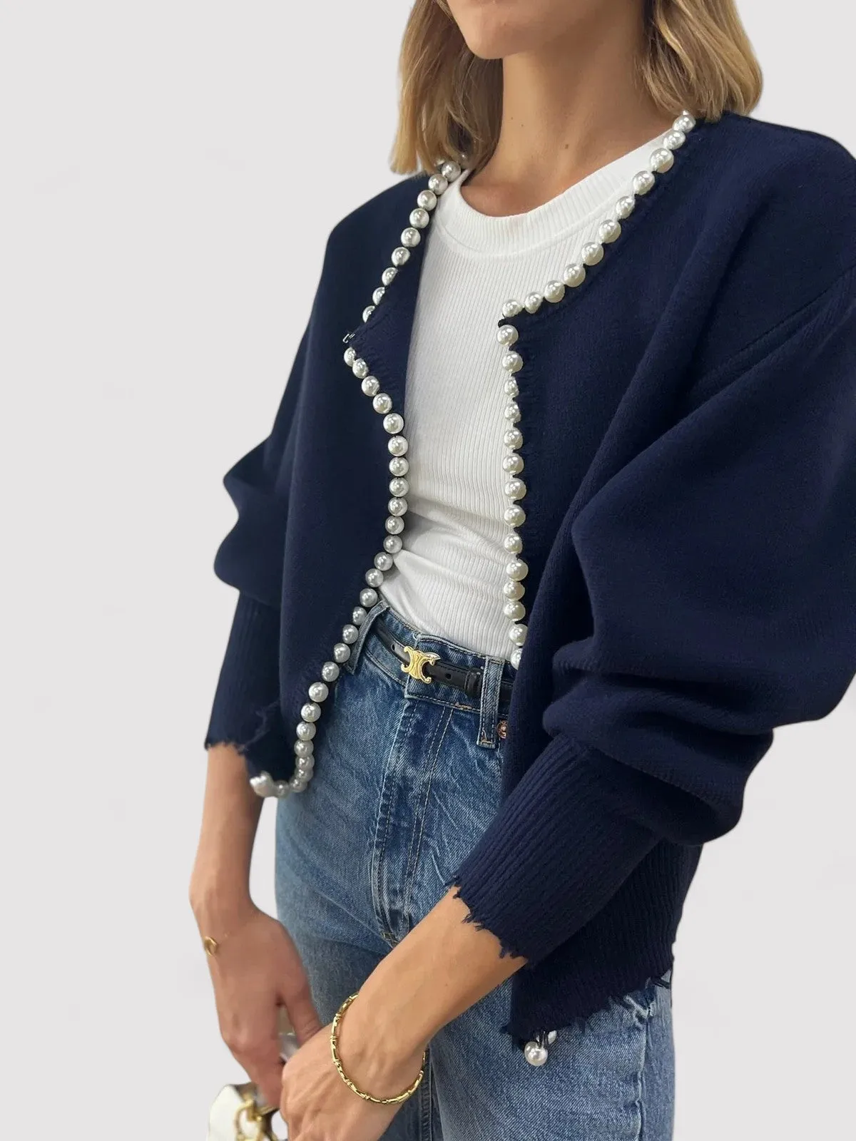 Ancien | Luxurious Women's Pearl Cardigan