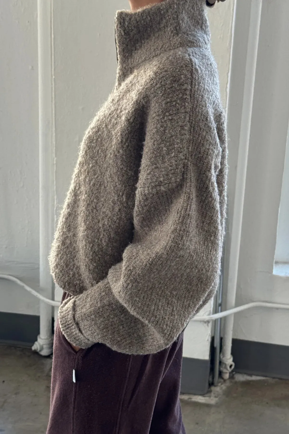 Andre Half Zip Sweater | Smoke