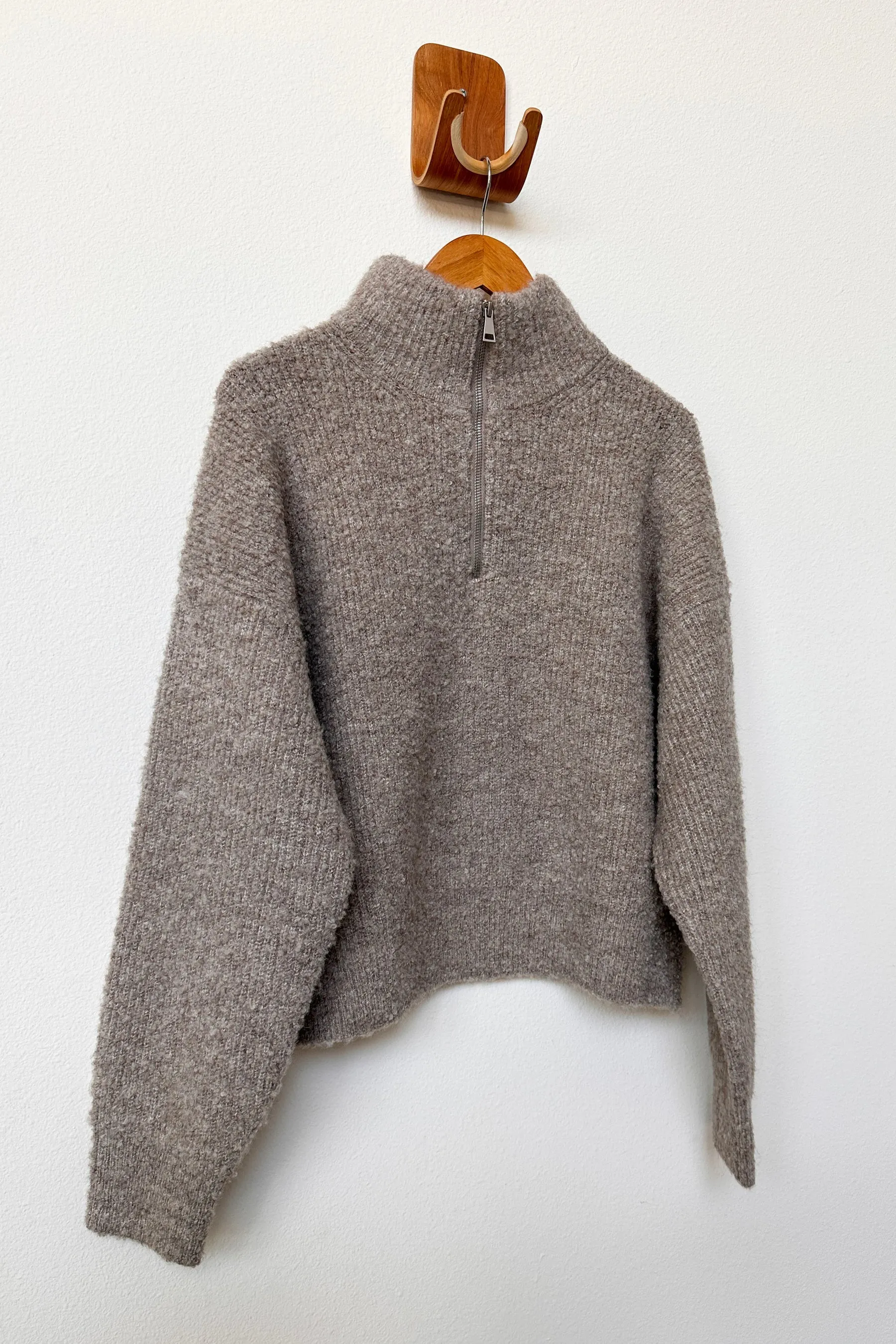Andre Half Zip Sweater | Smoke