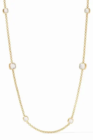 Aquitaine Station Necklace - Clear Crystal