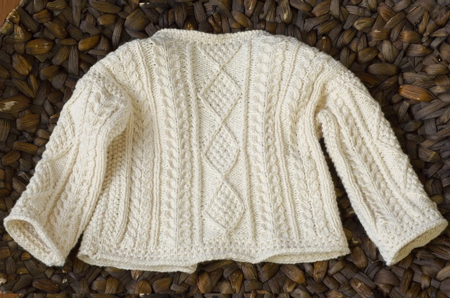 Aran Baby Cotton Cardigan Kit