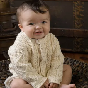 Aran Baby Cotton Cardigan Kit