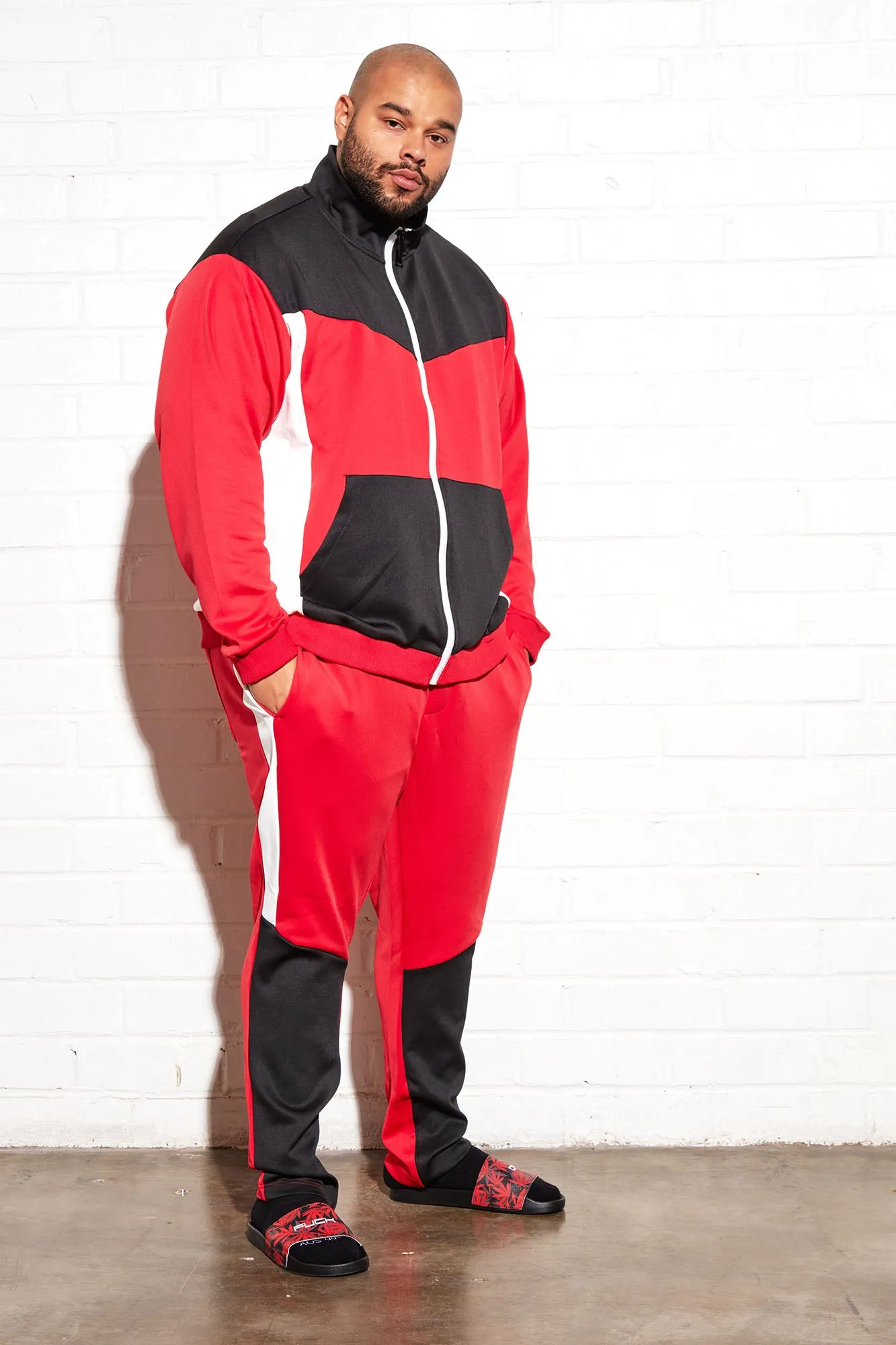 Arlo Track Pant - Red/Combo
