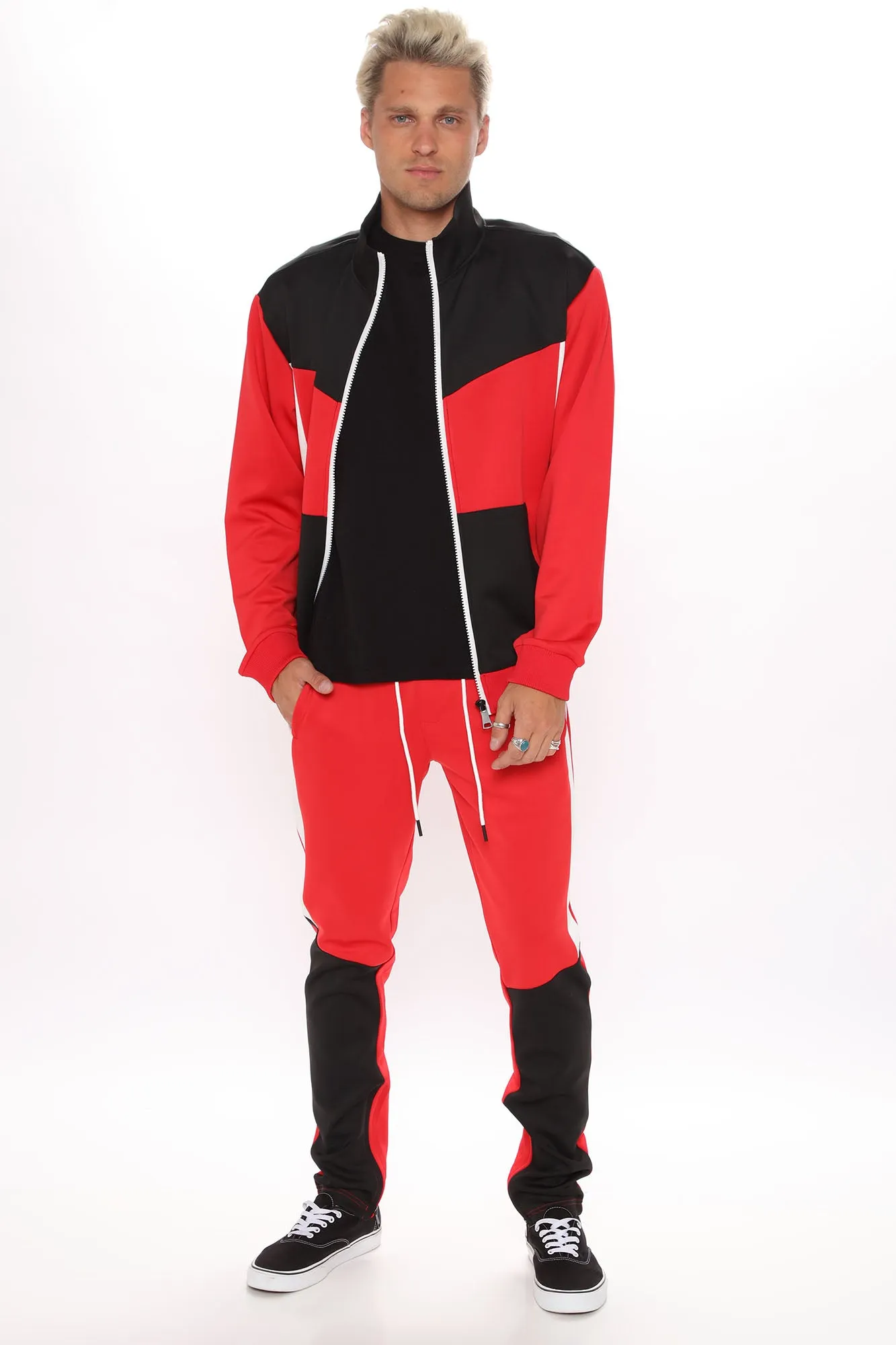 Arlo Track Pant - Red/Combo