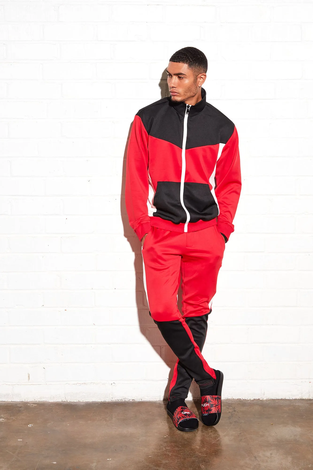 Arlo Track Pant - Red/Combo