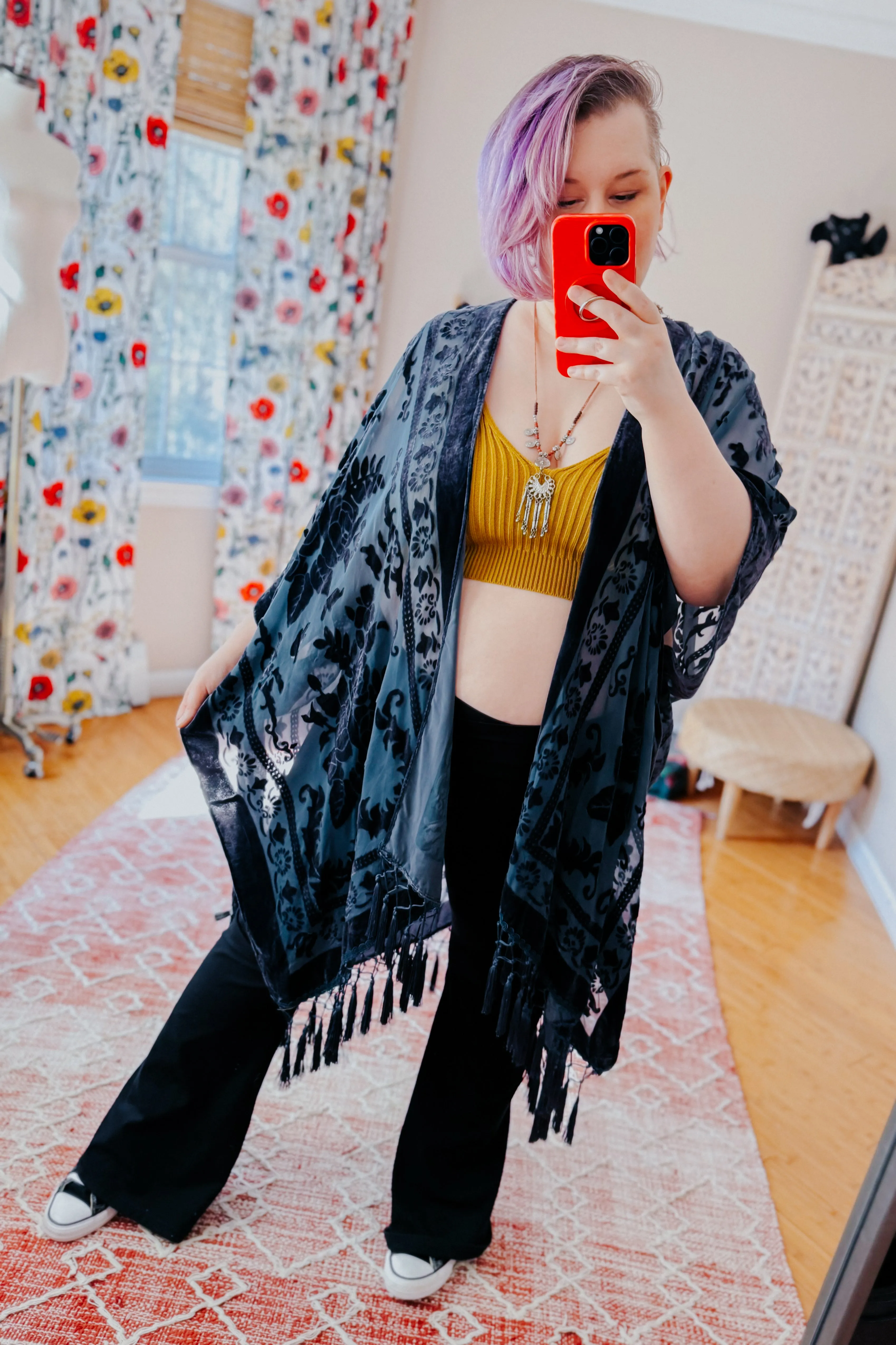 Arya Velvet Mesh Tapestry Layering Piece