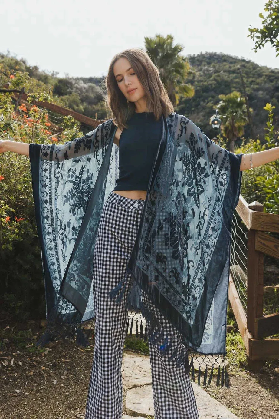 Arya Velvet Mesh Tapestry Layering Piece