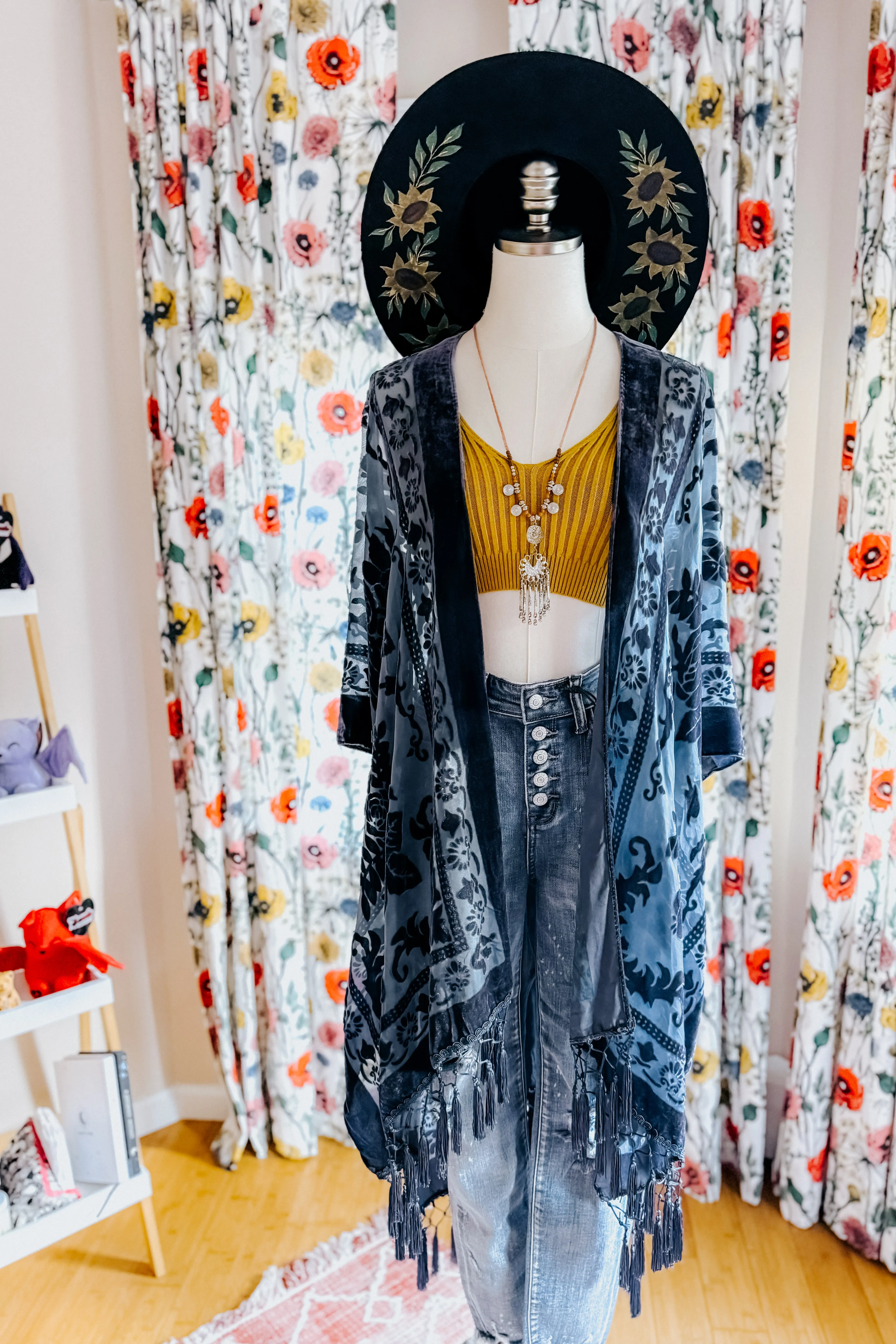 Arya Velvet Mesh Tapestry Layering Piece