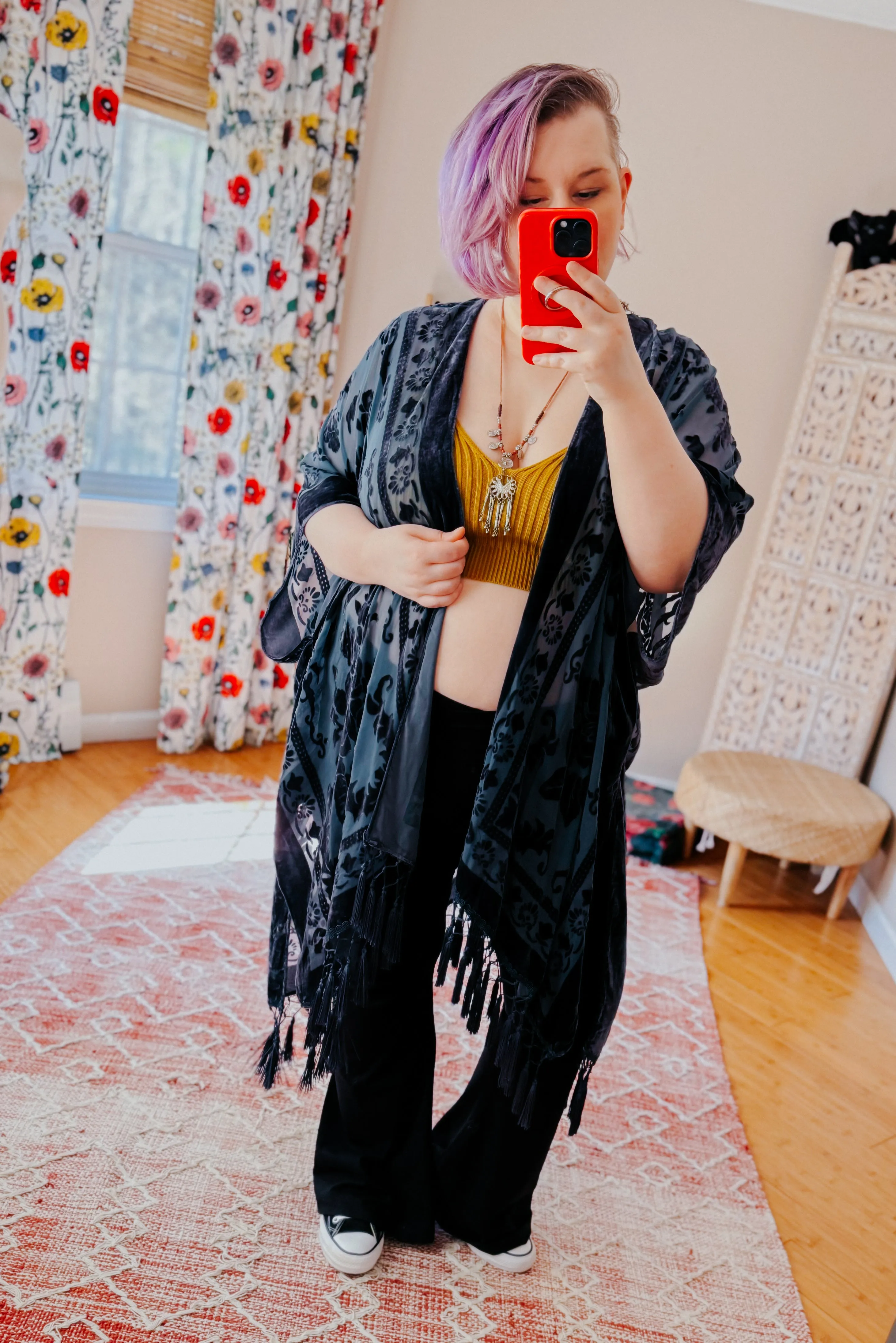 Arya Velvet Mesh Tapestry Layering Piece