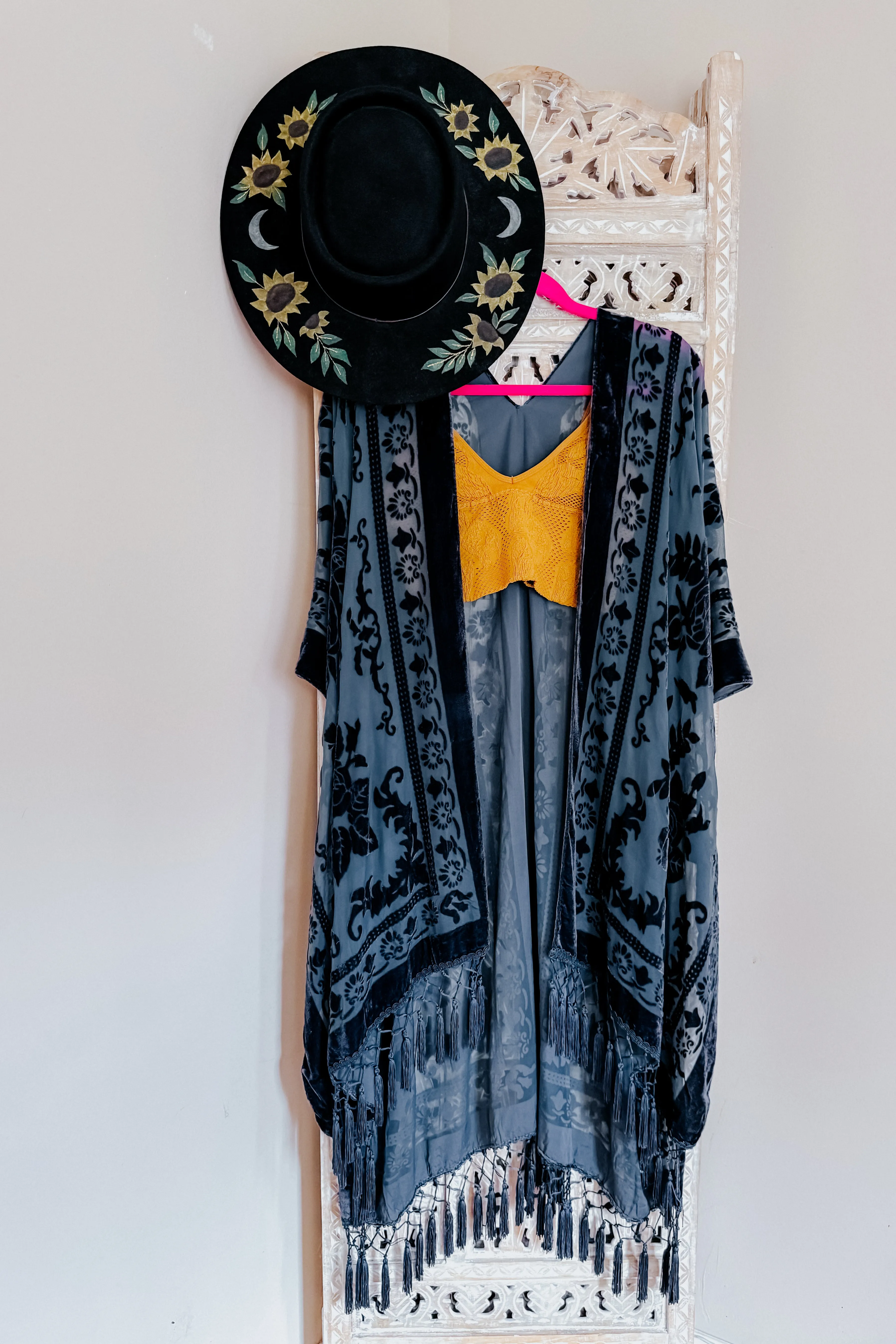 Arya Velvet Mesh Tapestry Layering Piece