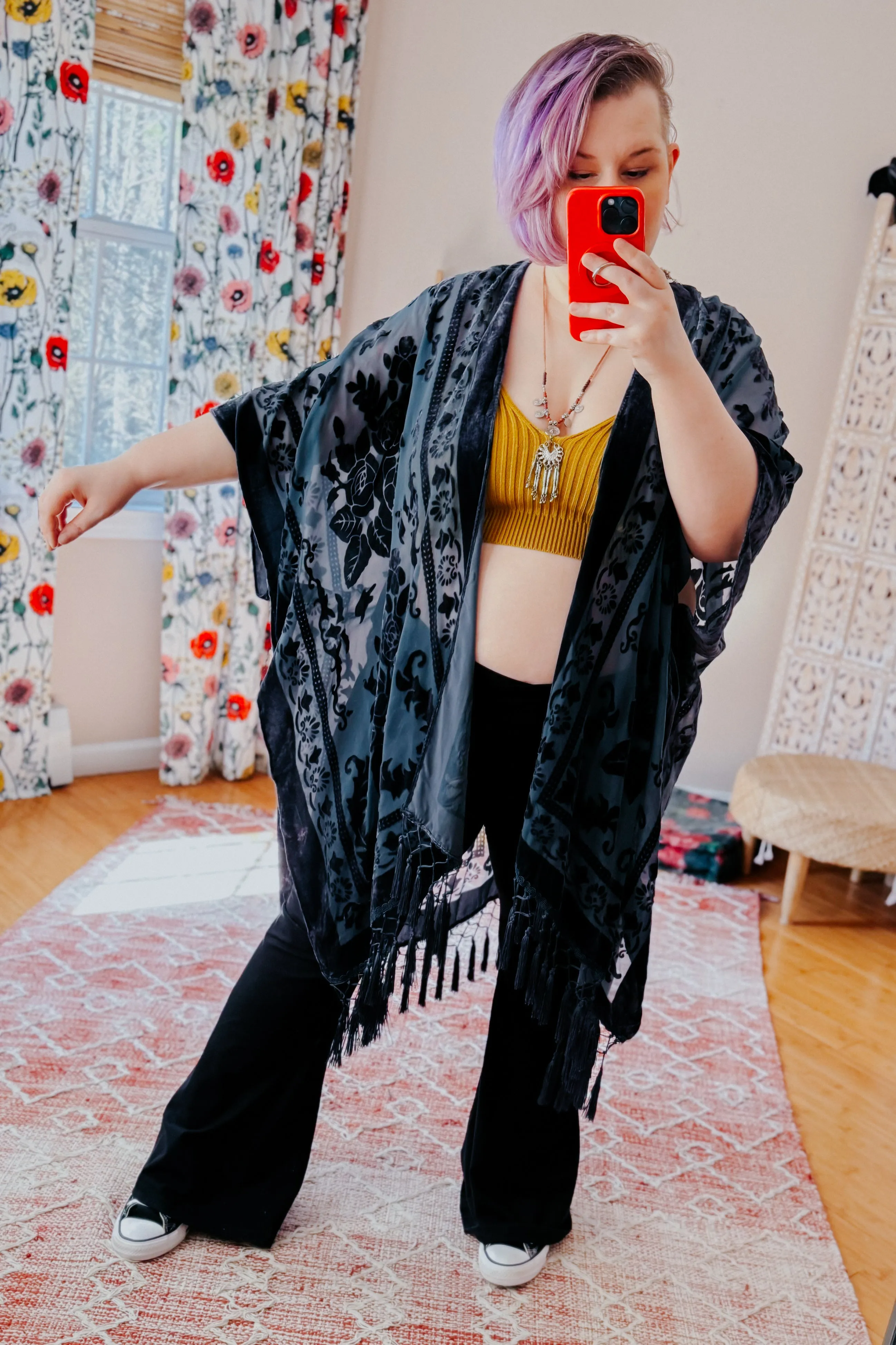 Arya Velvet Mesh Tapestry Layering Piece