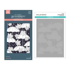 Autumn Rain Press Plate and Stencil Bundle from the Falling Leaves Collection
