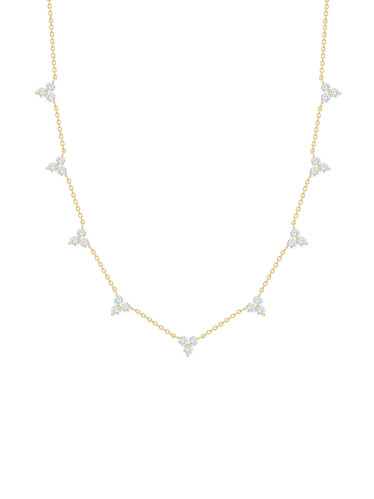 Autumn Trio Diamond Layering Necklace 14K
