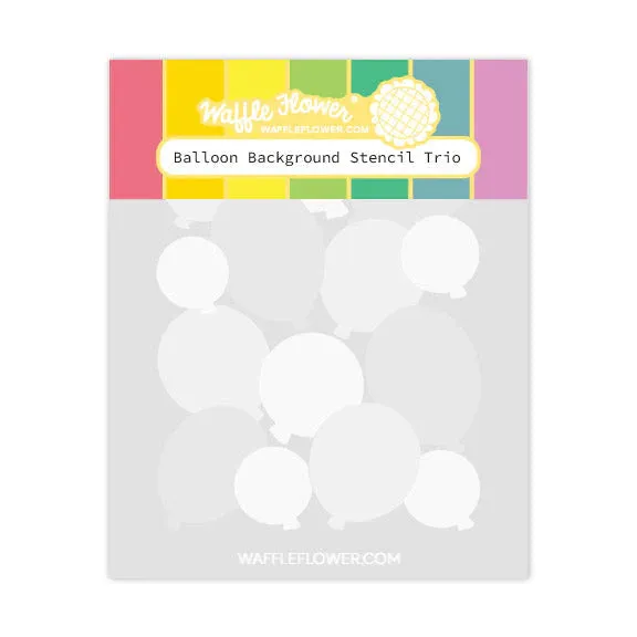 Balloon Background Stencil Trio