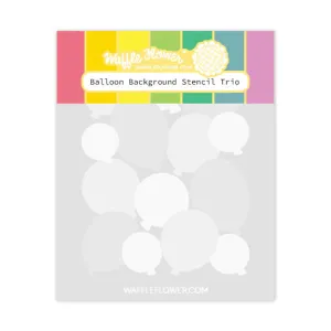 Balloon Background Stencil Trio