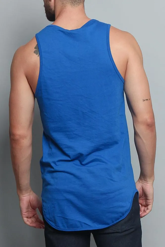 Basic Long Length Curved Hem Tank Top (New 2018 Colorways)