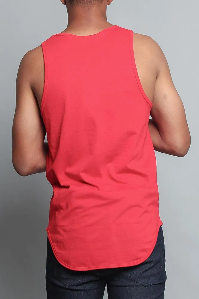 Basic Long Length Curved Hem Tank Top (New 2018 Colorways)