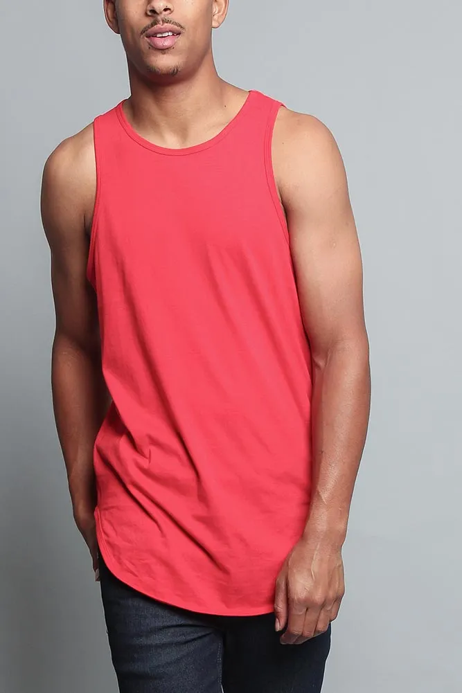 Basic Long Length Curved Hem Tank Top (New 2018 Colorways)