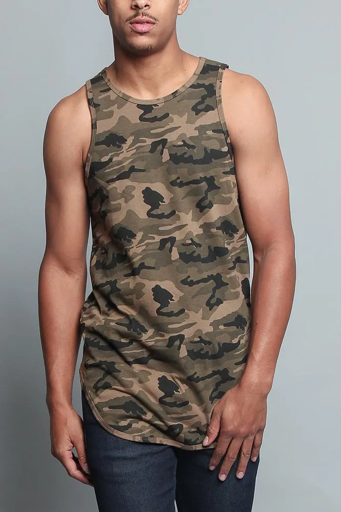 Basic Long Length Curved Hem Tank Top (New 2018 Colorways)