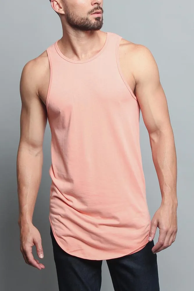 Basic Long Length Curved Hem Tank Top (New 2018 Colorways)