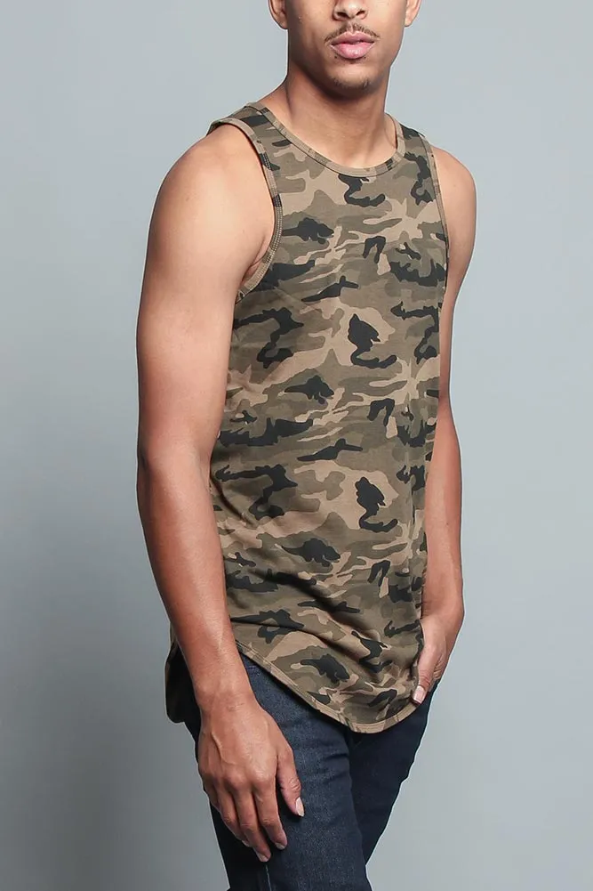 Basic Long Length Curved Hem Tank Top (New 2018 Colorways)