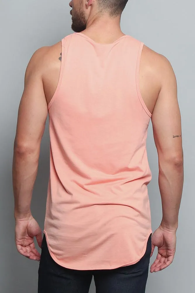Basic Long Length Curved Hem Tank Top (New 2018 Colorways)