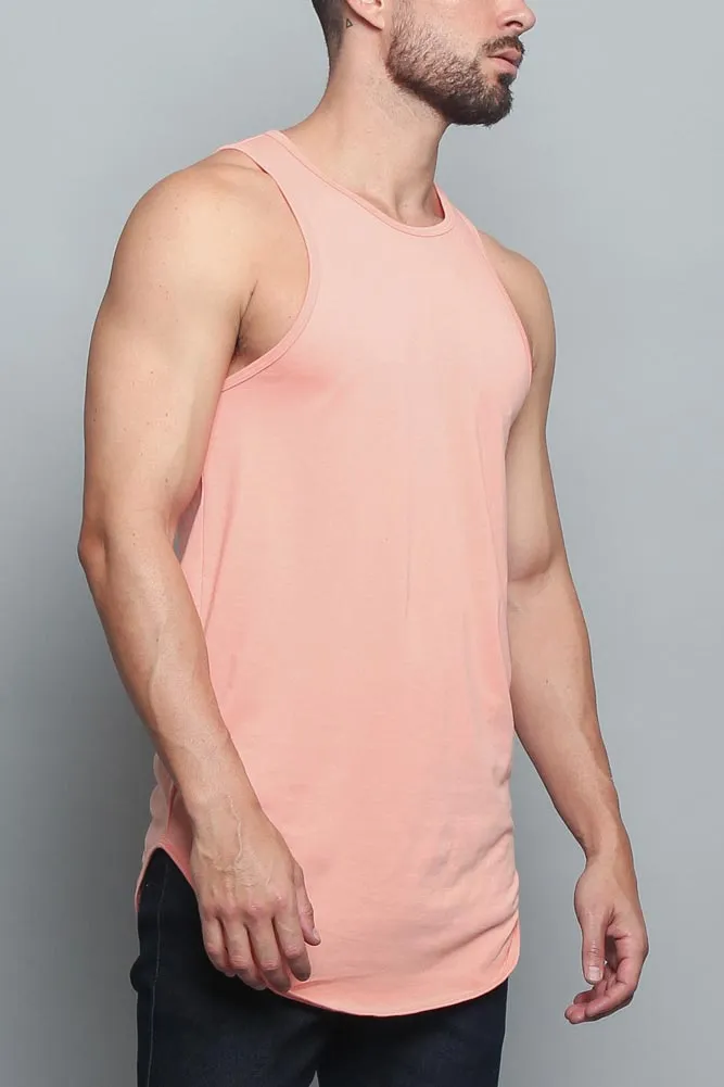 Basic Long Length Curved Hem Tank Top (New 2018 Colorways)