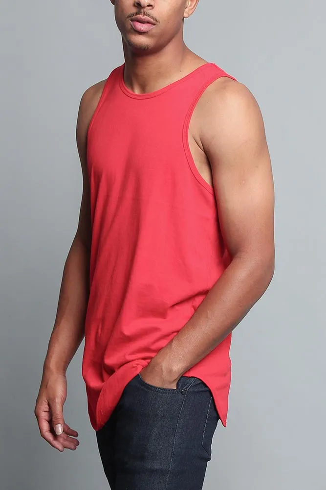 Basic Long Length Curved Hem Tank Top (New 2018 Colorways)