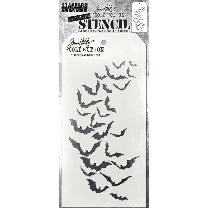Batty Layering Stencil {Halloween} | Tim Holtz