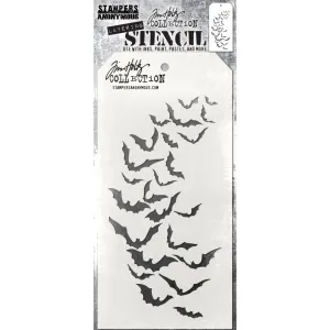Batty Layering Stencil {Halloween} | Tim Holtz