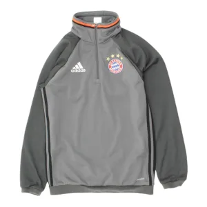 Bayern Munich Mens Grey Adidas Track Jacket | Football Tracksuit Top Sportswear