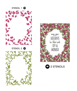 Berry Beautiful Window Layering Stencils - 2 Pack