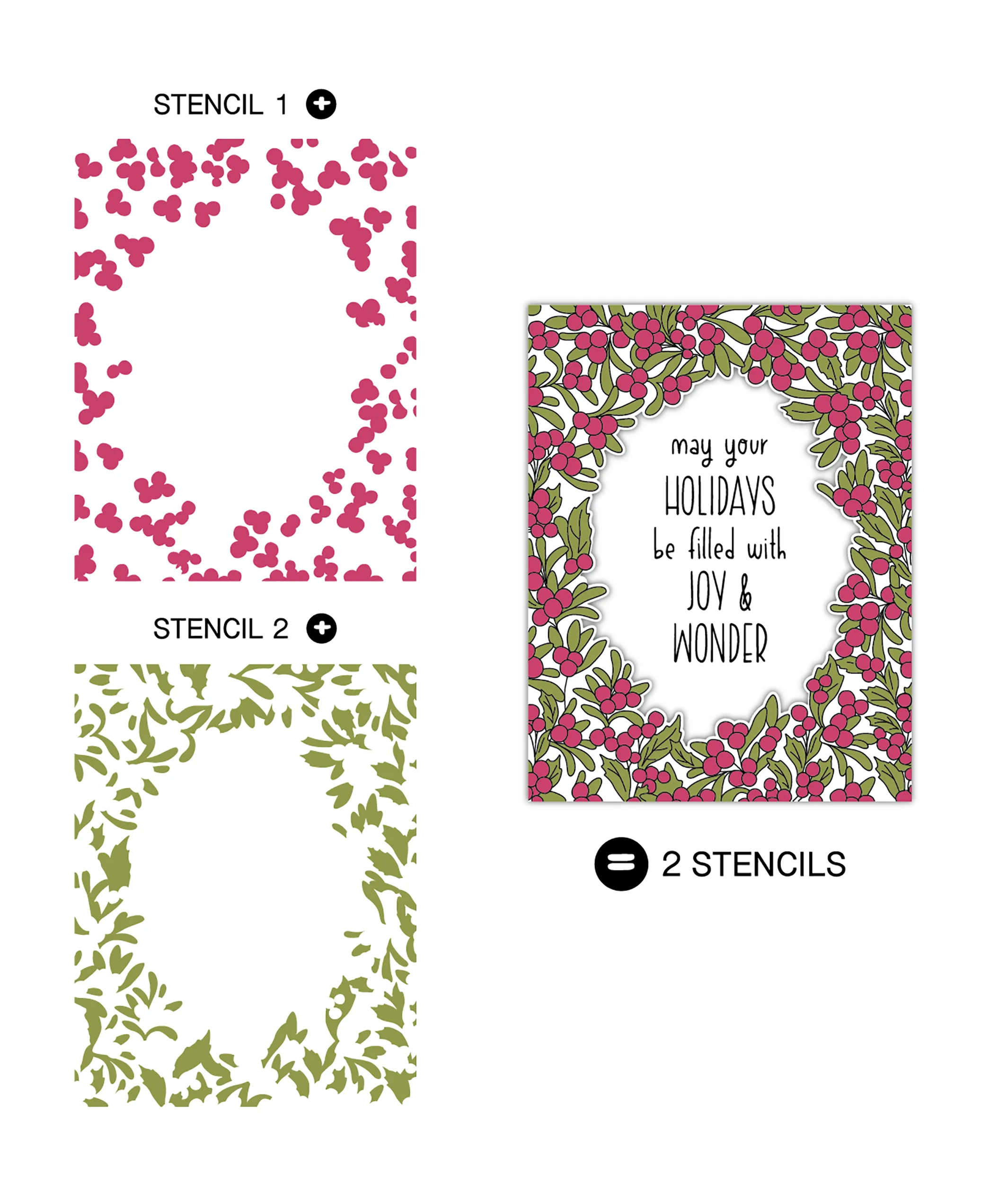 Berry Beautiful Window Layering Stencils - 2 Pack