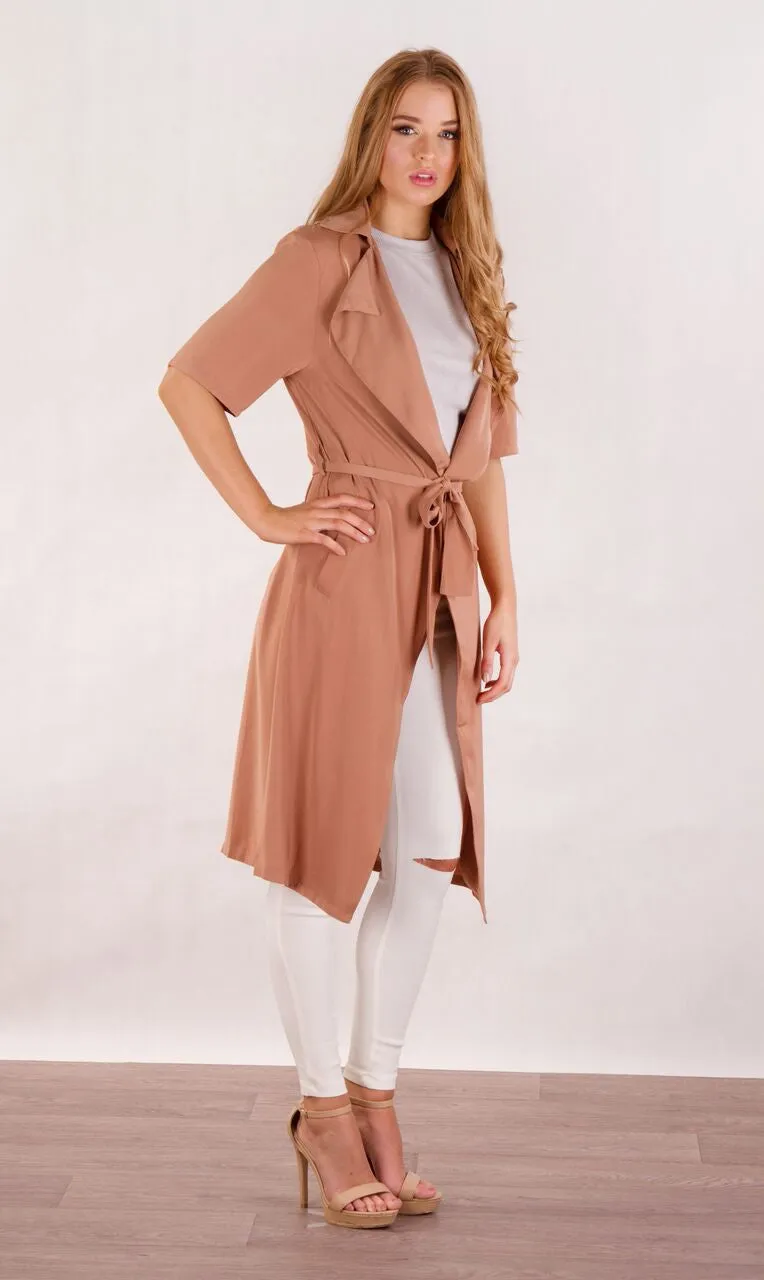 Bianca Waterfall Front Light Layering Coat