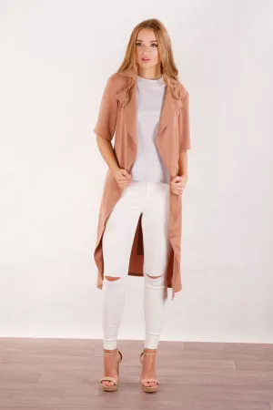 Bianca Waterfall Front Light Layering Coat